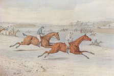 A Steeplechase:The Start. Off they Go - with white for choice, 1827. Artist: Henry Thomas Alken