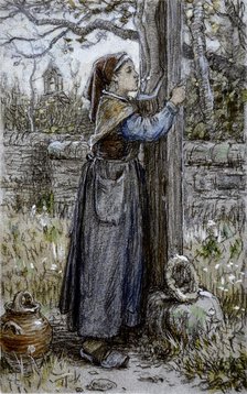 Peasant Woman Embracing Crucifix, c1870. Creator: Unknown.
