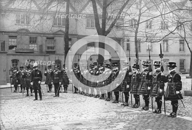 May Day parade in the Tower of London, 20th century. Artist: Unknown