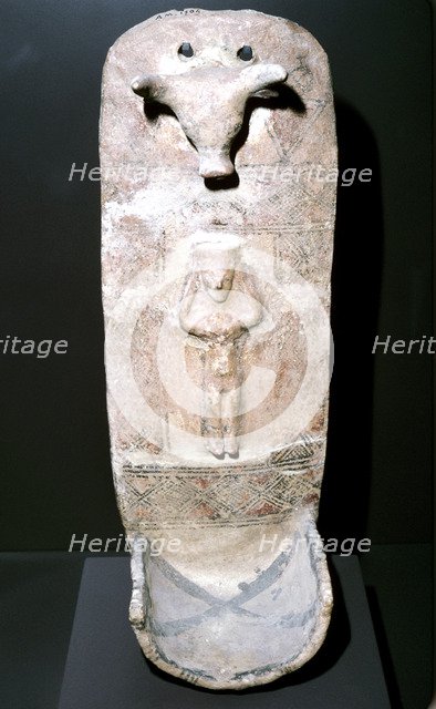 Painted terracotta from the Athienon Acropolis, Cyprus, c8th century BC. Artist: Unknown