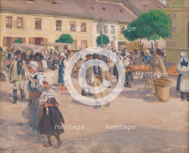 Myjava Marketplace, 1903. Creator: Milos Jiránek.