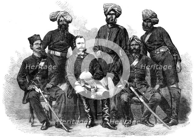 Group of the Police Force newly organised in Bengal, 1864. Creator: Mason Jackson.