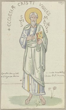 The four Evangelists at the atrium of the main entrance of San Mark's Basilica...Matthew, 1818-1843. Creator: Johann Anton Ramboux.