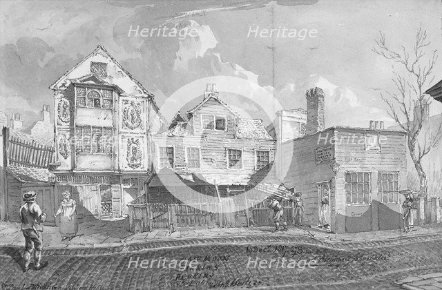 Sir Paul Pindar's House, Bishopsgate, City of London, 1817. Artist: Robert Blemmell Schnebbelie