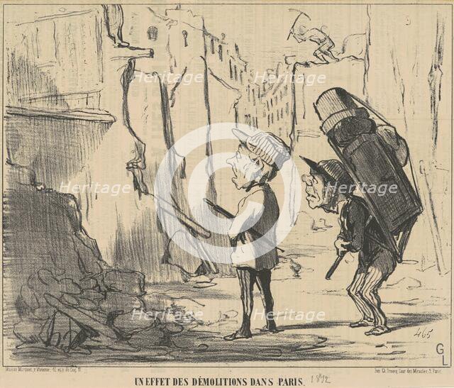 Un effet des démolitions dans Paris, 19th century. Creator: Honore Daumier.