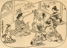 Entertainment with puppets, 1702, (1924).  Creator: Omori Yoshikiyo.