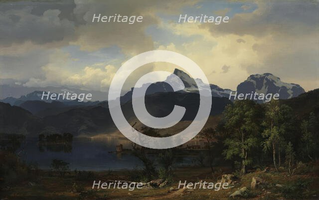 View from Ulvik in Hardanger, 1851. Creator: Bernt Lund.