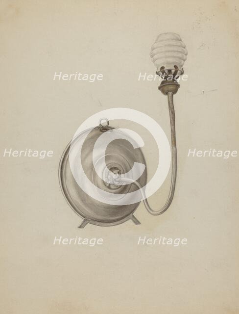 Combination Wall and Standing Lamp, c. 1938. Creator: Jacob Lipkin.