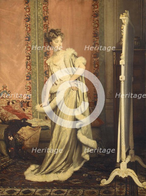 Before the Mirror, 1873. Creator: Pierre-Paul-Leon Glaize.