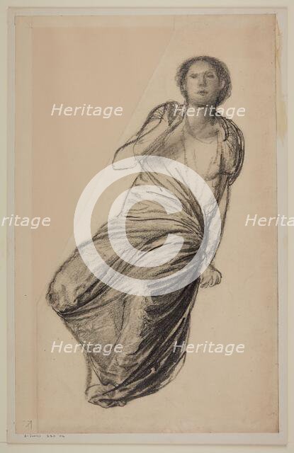 Danae - Drapery Study for Figure of Danae, 1863. Creator: Sir Edward Coley Burne-Jones.
