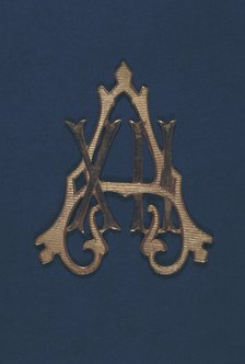 Monogram of King Alphonse XII, used as an emblem in military uniforms, 1880.