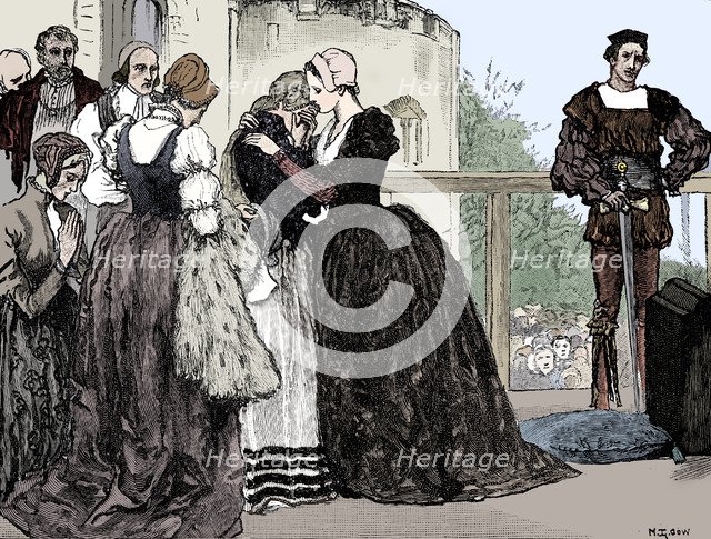 The execution of Anne Boleyn, 1536. Artist: Unknown.