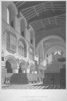 Interior view of the Church of St Bartholomew-the-Great, Smithfield, City of London, 1800. Artist: Anon