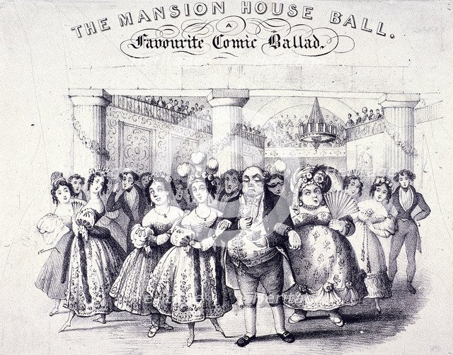 'The Mansion House Ball, a Favourite Comic Ballad', 1825. Artist: Anon