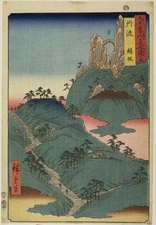 Tanba Province: Kane Slope (Tanba, Kanesaka), from the series "Famous Places in the..., 1853. Creator: Ando Hiroshige.