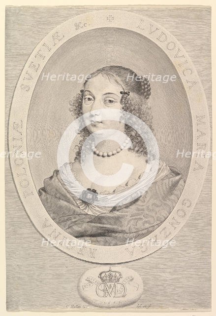 Ludovica Maria Gonzaga, Queen of Poland, 1645. Creator: Claude Mellan.