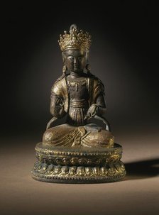 Seated Avalokiteshvara (Kwanum), the Bodhisattva of Mercy, 15th-early 16th century. Creator: Unknown.