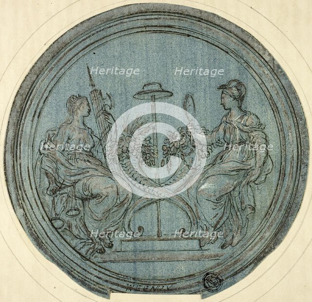 Roundel with Justice and Prudence, n.d. Creator: Jan Baptist Weenix.