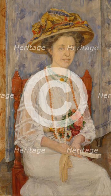 Portrait of Ingeborg Lercke, probably 1908. Creator: Anders C Svarstad.