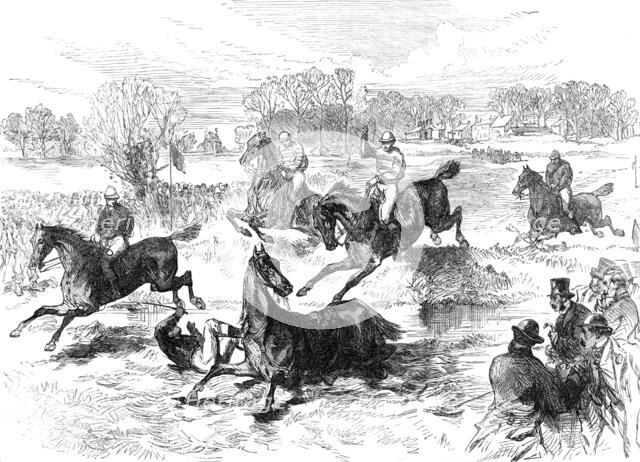 The Windsor Steeplechase, 1869.  Creator: Unknown.