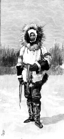 The Earl of Lonsdale in his Arctic travelling dress, 1890. Creator: Unknown.