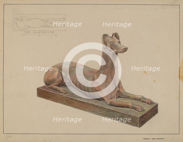 Cast Iron Dog, c. 1937. Creator: Francis Law Durand.