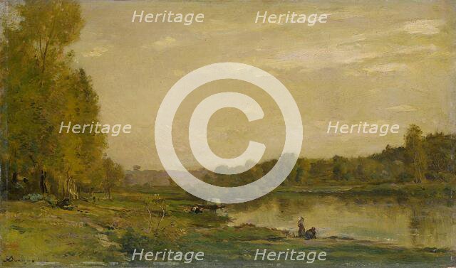 Landscape on the Oise, 1872. Creator: Charles Francois Daubigny.