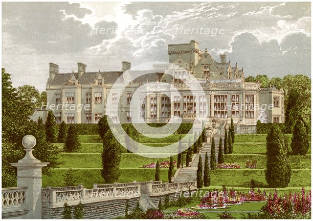 Easton Hall, Lincolnshire, home of Baronet Cholmeley, c1880. Artist: Unknown