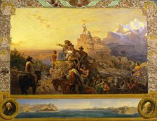 Westward the Course of Empire Takes Its Way (mural study, U.S. Capitol), 1861. Creator: Emanuel Gottlieb Leutze.