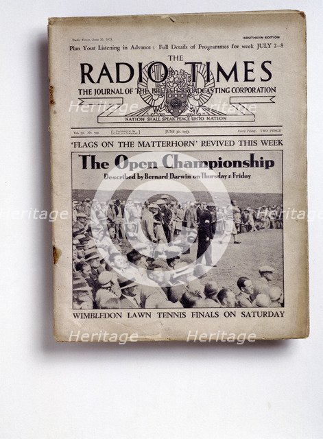 Cover of the The Radio Times, 30 June, 1933. Artist: Unknown