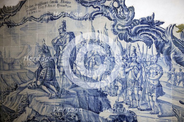 Painted ceramic tiles, Monastery of Alcobaca, Alcobaca, Portugal, 2009.  Artist: Samuel Magal