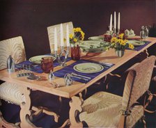 A dining table, c1939. Artist: Unknown.