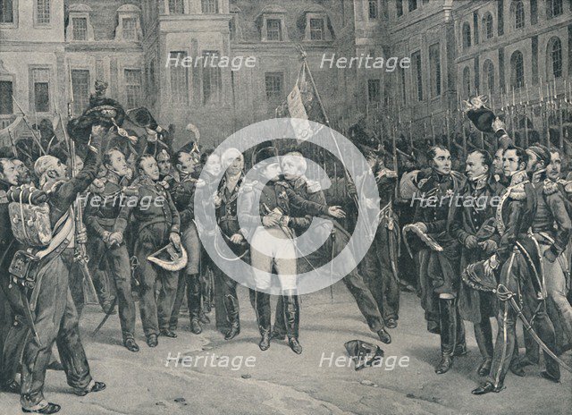 'Napoleon's Farewell To The Imperial Guard At Fontainebleau, April 20, 1814', (1896). Artist: Unknown.