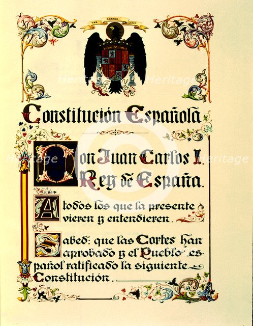 Cover of the Spanish Constitution of 1978.