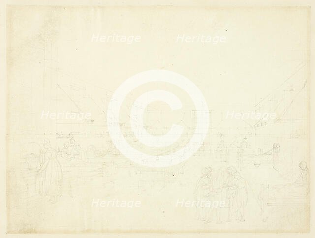 Study for Hospital, Middlesex, from Microcosm of London, c. 1808. Creator: Augustus Charles Pugin.