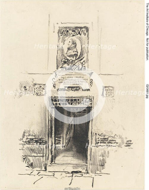 House of Cervantés, Madrid, c. 1903. Creator: Joseph J Pennell.