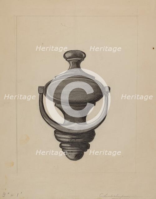 Door Knocker, c. 1936. Creator: Columbus Simpson.