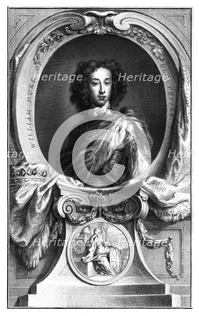 William, Duke of Gloucester, (1689-1700), 1745.Artist: Houbraken