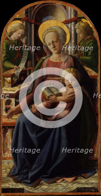 Madonna and Child Enthroned with Two Angels, ca. 1440. Creator: Filippo Lippi.