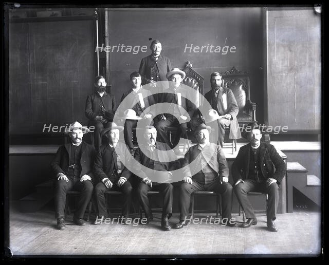 Group Portrait of North American Indian Delegation, 1888. Creator: United States National Museum Photographic Laboratory.