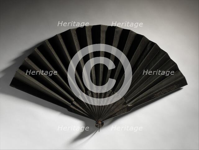 Mourning fan, American, 1880-85. Creator: Unknown.