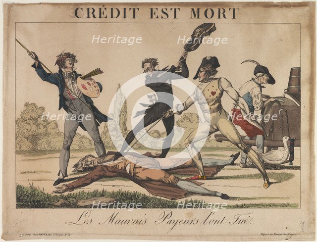 Crédit est Mort (Credit is dead), Early 19th cen.. Artist: Anonymous  