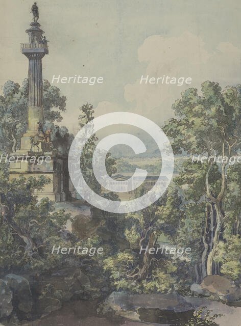 View of Haga with the observatory in the foreground, about 1790. Creator: Louis Jean Desprez.