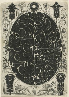 Ornamental Plate IV, 1610/20. Creator: Jacques Hurtu.