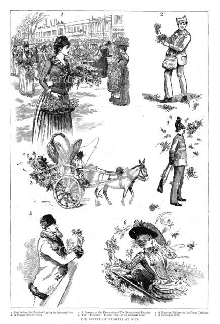 ''The Battle of Flowers at Nice', 1890. Creator: Unknown.