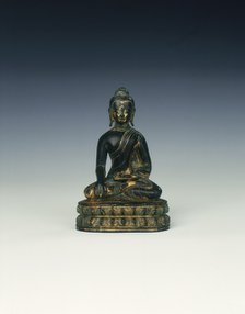 Gilt bronze Buddha, Tibet, 15th century. Artist: Unknown