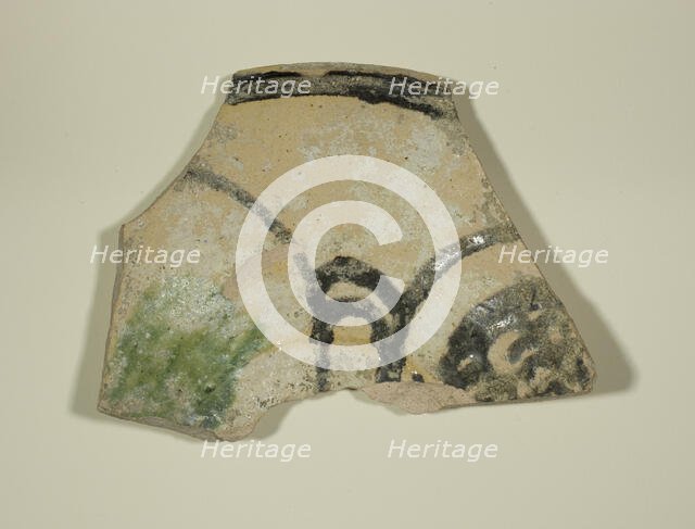 Fragment of a Plate, 12th-14th century. Creator: Unknown.