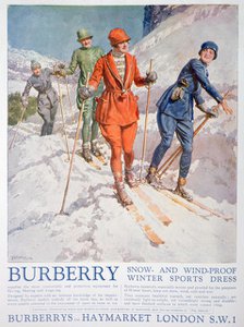 Advert for Burberry winter sports dress, 1927. Artist: Unknown