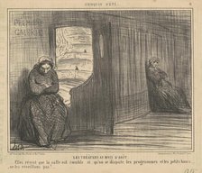 Les thèatres au mois d'aout, 19th century. Creator: Honore Daumier.