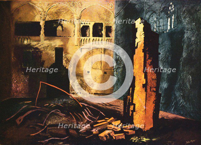 'Council Chamber, House of Commons', 1941. Artist: John Piper.